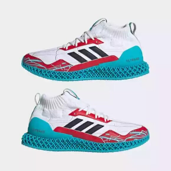 Adidas Marvel Spiderman 2 Ultra 4D Mid Mens Running Shoes White IG5342 NEW Multi - Picture 7 of 10
